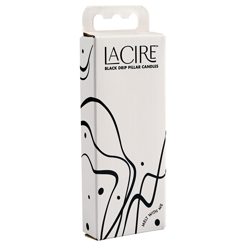LaCire Drip Pillar Candles-Black